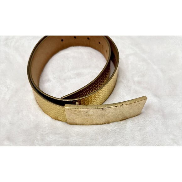 Jimmy Choo Womens Gold Patent Tiles Leather 1.5 \